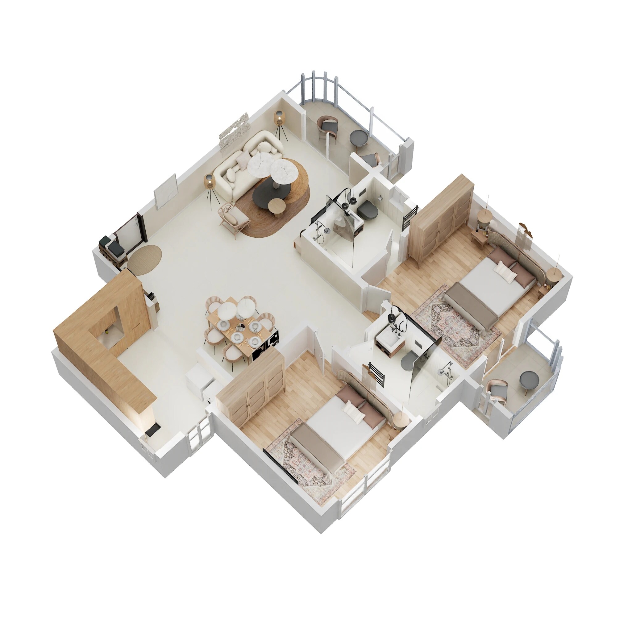 2 BHK 1338 Sq. Ft. Apartment