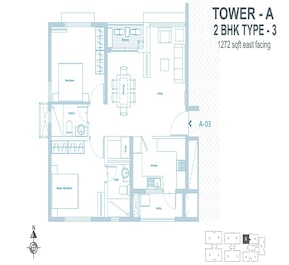 2 BHK 1272 Sq. Ft. Apartment in SBC The Nest