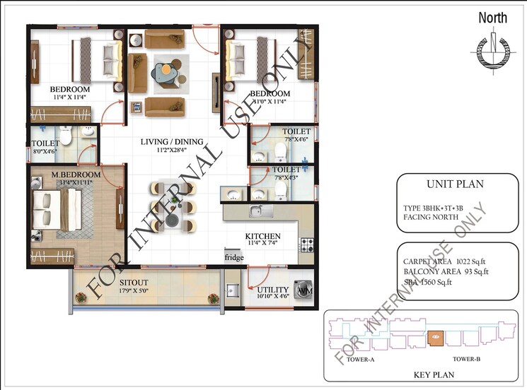 Other, sbr-magnus 3 Bedroom 1560 Sq.Ft. Apartment In Katamnallur Bangalore 8859869