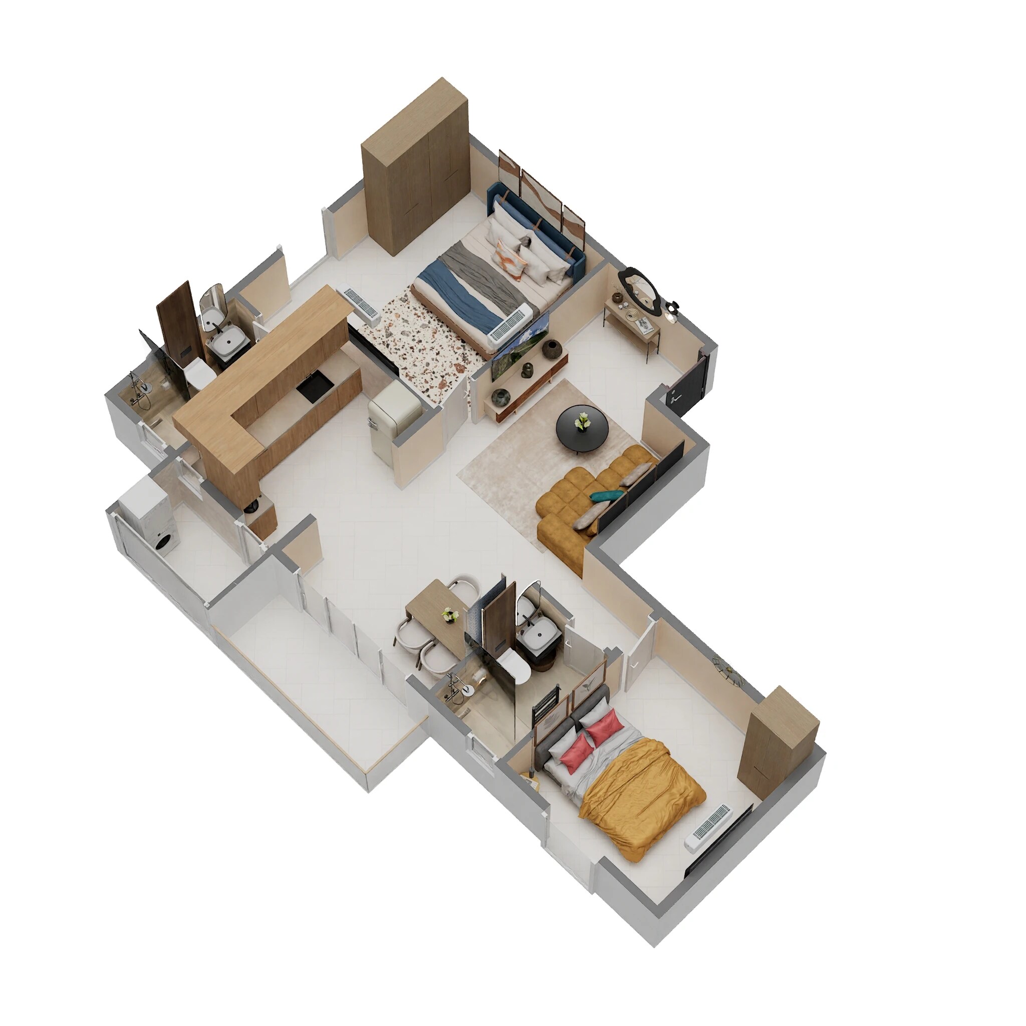 1 BHK 1110 Sq. Ft. Apartment