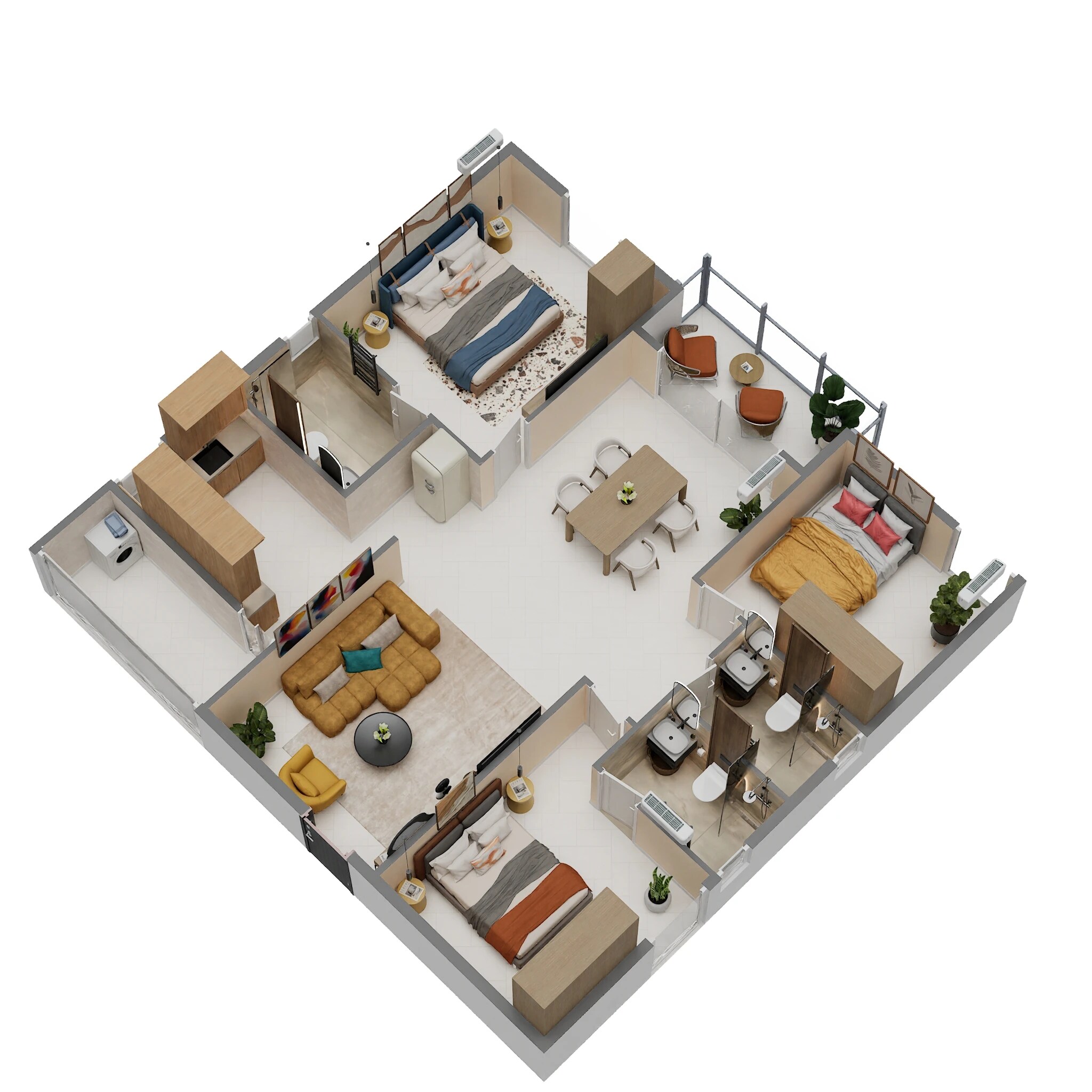 3 BHK 1495 Sq. Ft. Apartment