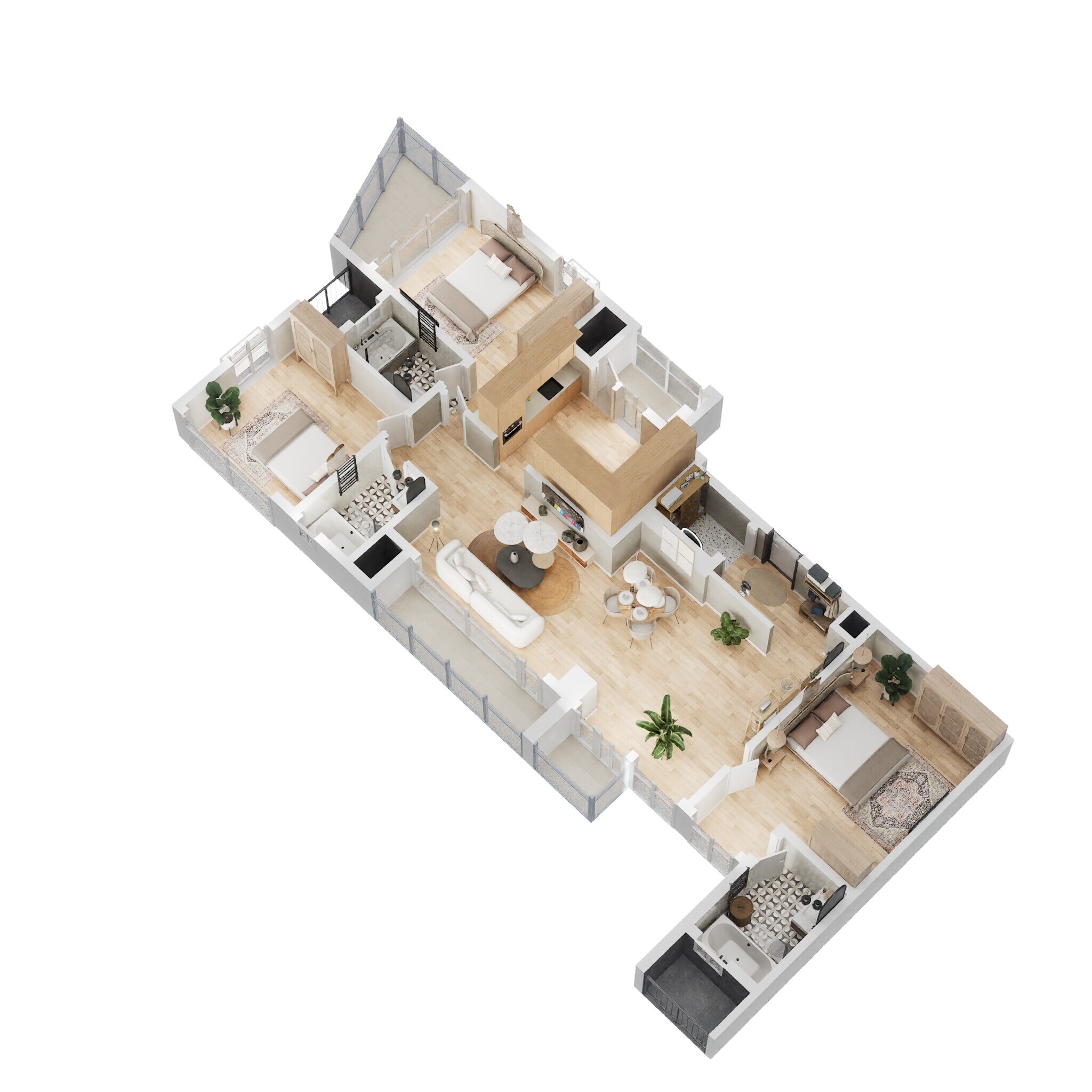 3 BHK 2190 Sq. Ft. Apartment