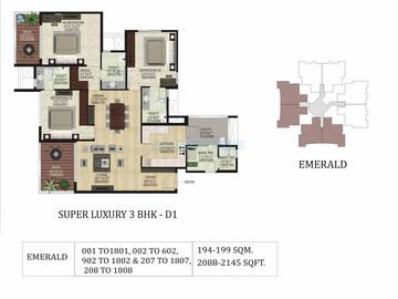  3 BHK Apartment at Shapoorji Pallonji Park West, Binnipete – for Rent