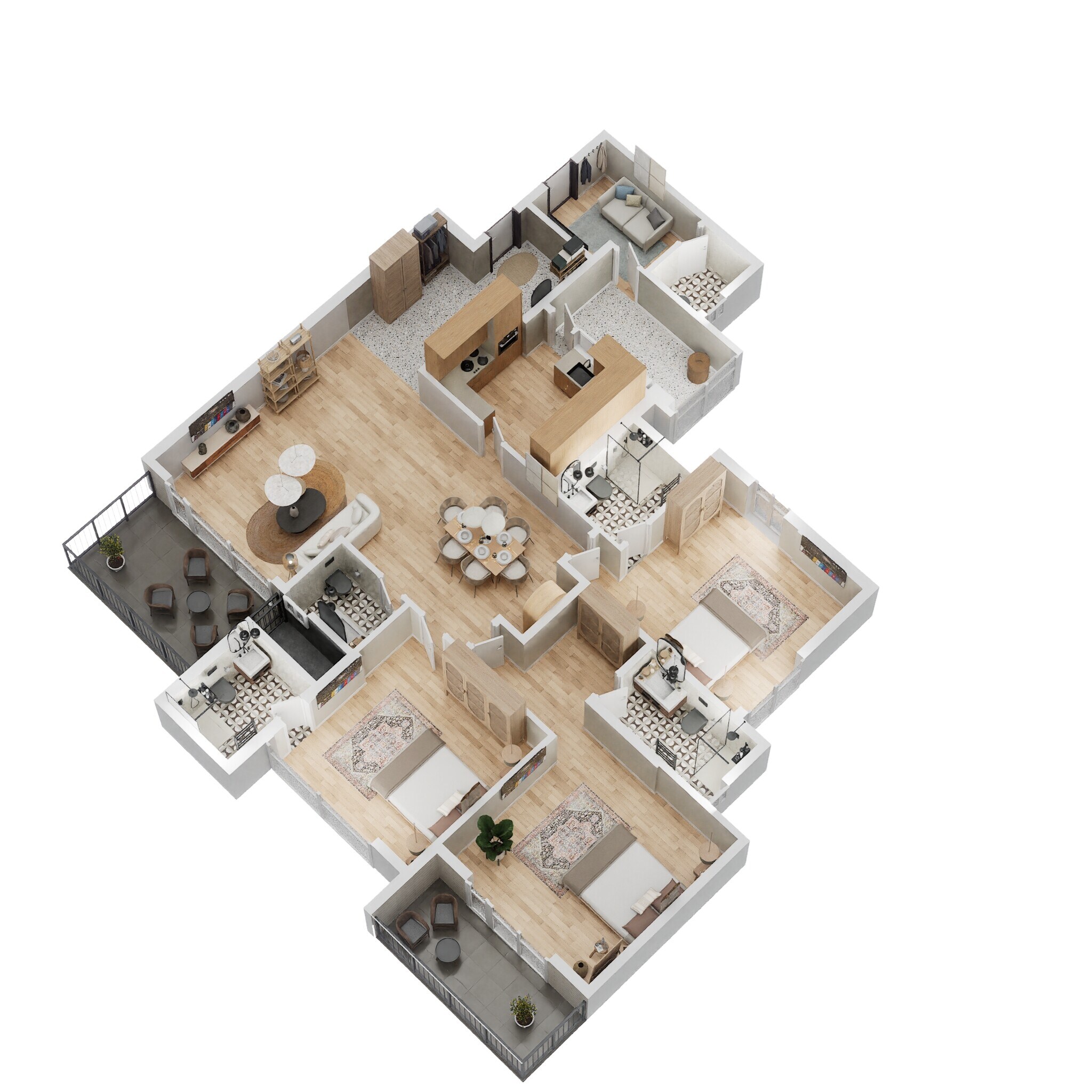 3 BHK 2406 Sq. Ft. Apartment