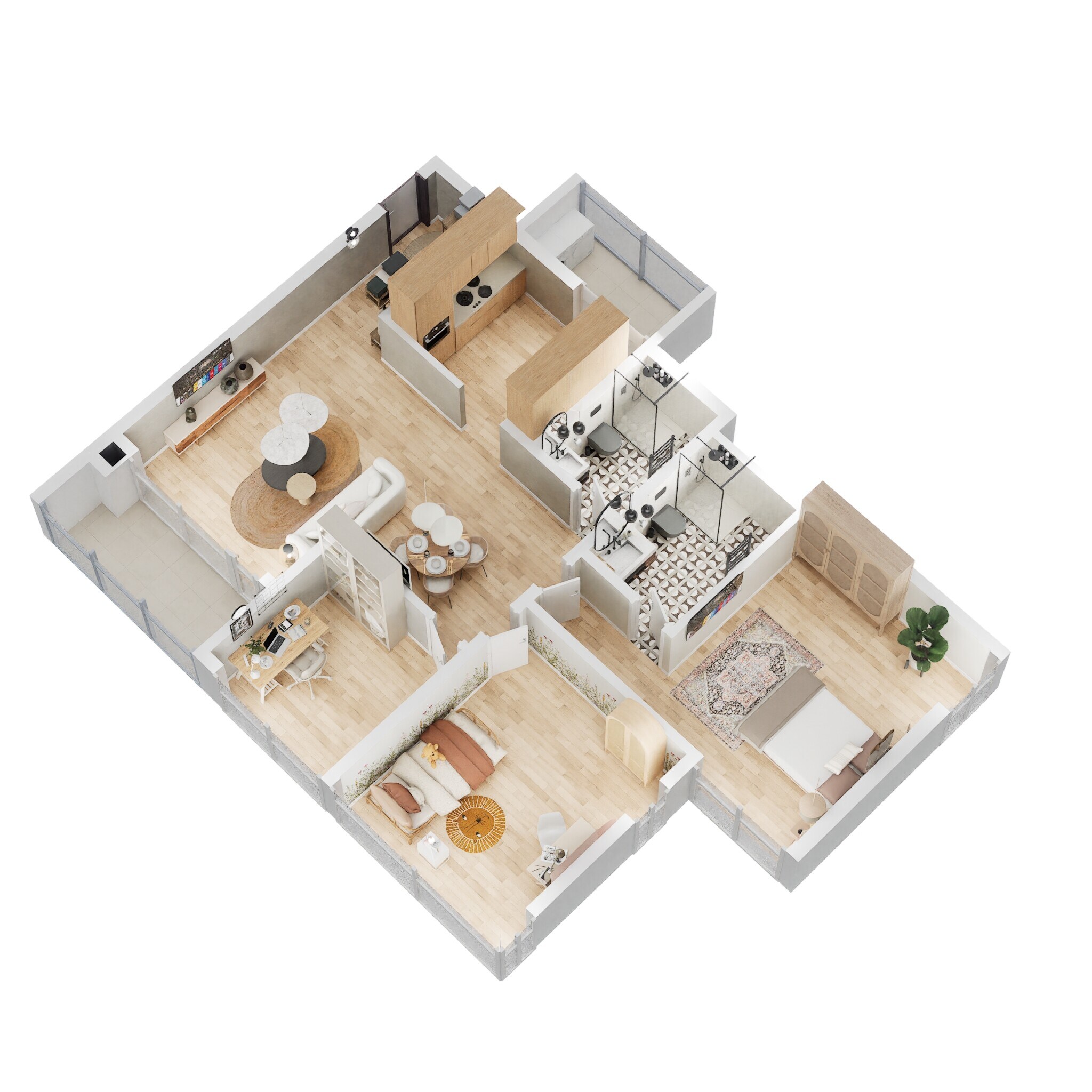 2 BHK 1665 Sq. Ft. Apartment