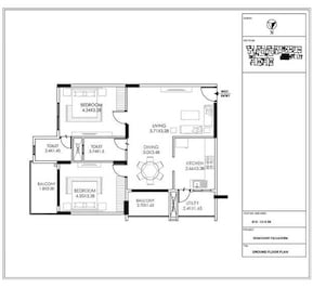 2 BHK 1314 Sq. Ft. Apartment in Shravanthi Palladium