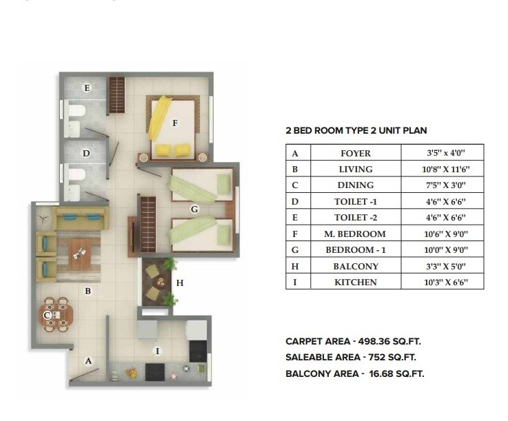 Other, shriram-107-south-east 2 Bedroom 752 Sq.Ft. Apartment In Giddenahalli Bangalore 9590997