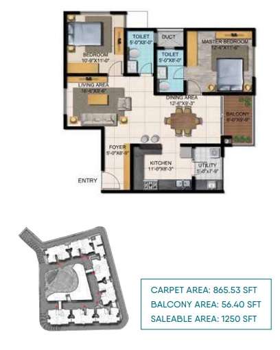 shriram blue apartment 3 bhk 865sqft 20213031123041