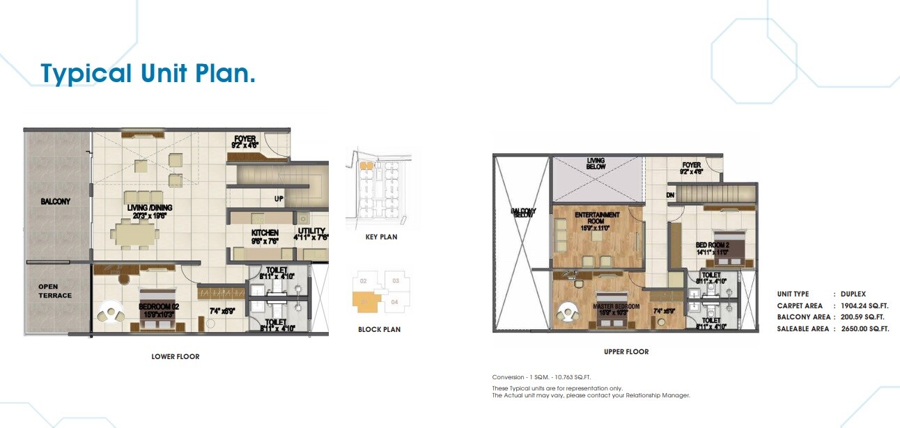 Floor plan of 4 BHK 1904 Sq. Ft. Villa in Shriram Chirping Woods The Retreat, Bangalore