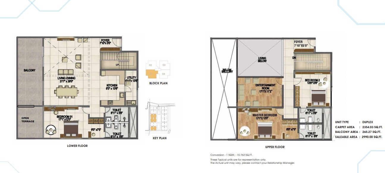 Floor plan of 4 BHK 2354 Sq. Ft. Villa in Shriram Chirping Woods The Retreat, Bangalore