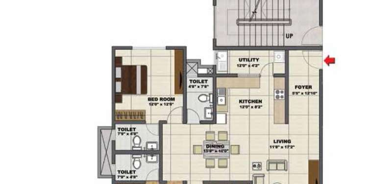 shriram chirping woods tower 5 apartment 3 bhk 1760sqft 20225213165257