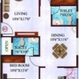 2 BHK 1192 Sq. Ft. Apartment in Shriram Gardenia