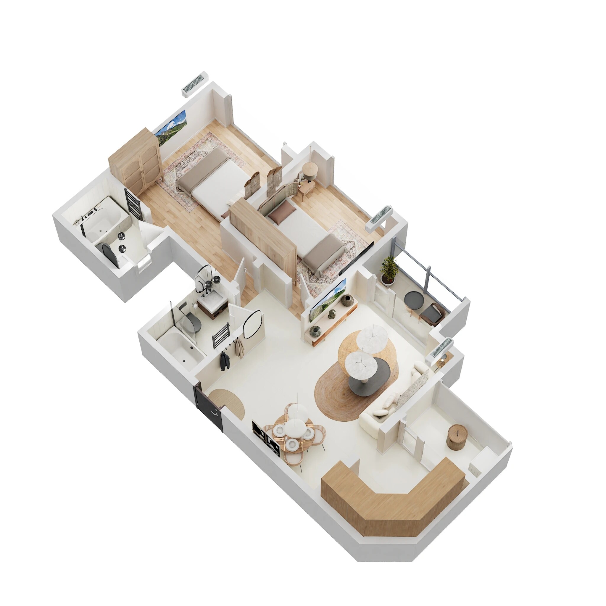 Floor plan of 2 BHK 935 Sq. Ft. Apartment in Shriram Greenfield, Bangalore
