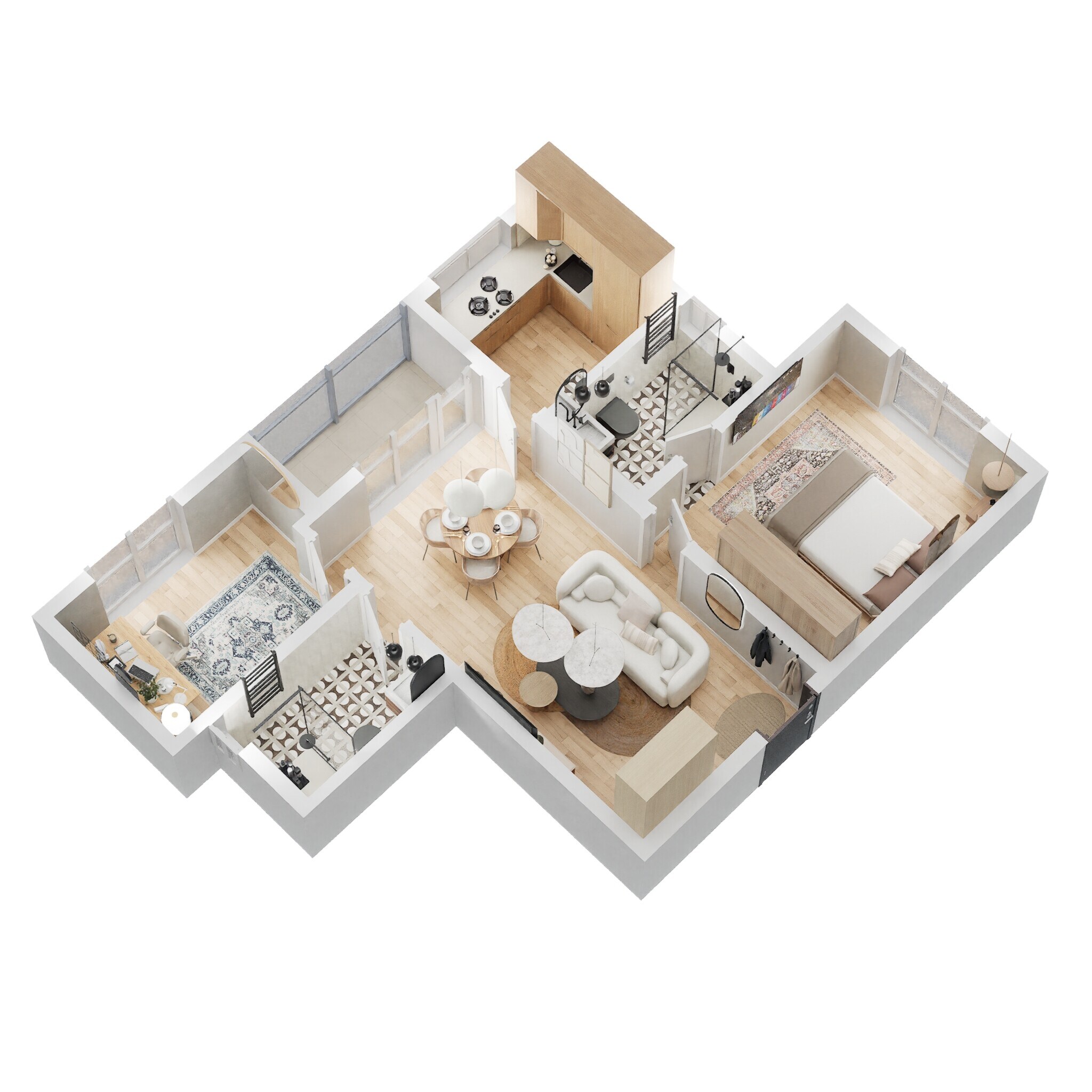 Floor plan of 2 BHK Apartment - 868 sq. ft. in Shriram Liberty Square, Bangalore