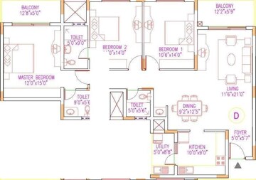  3 BHK Apartment at Shriram Sahaana, Yelahanka – for Sale