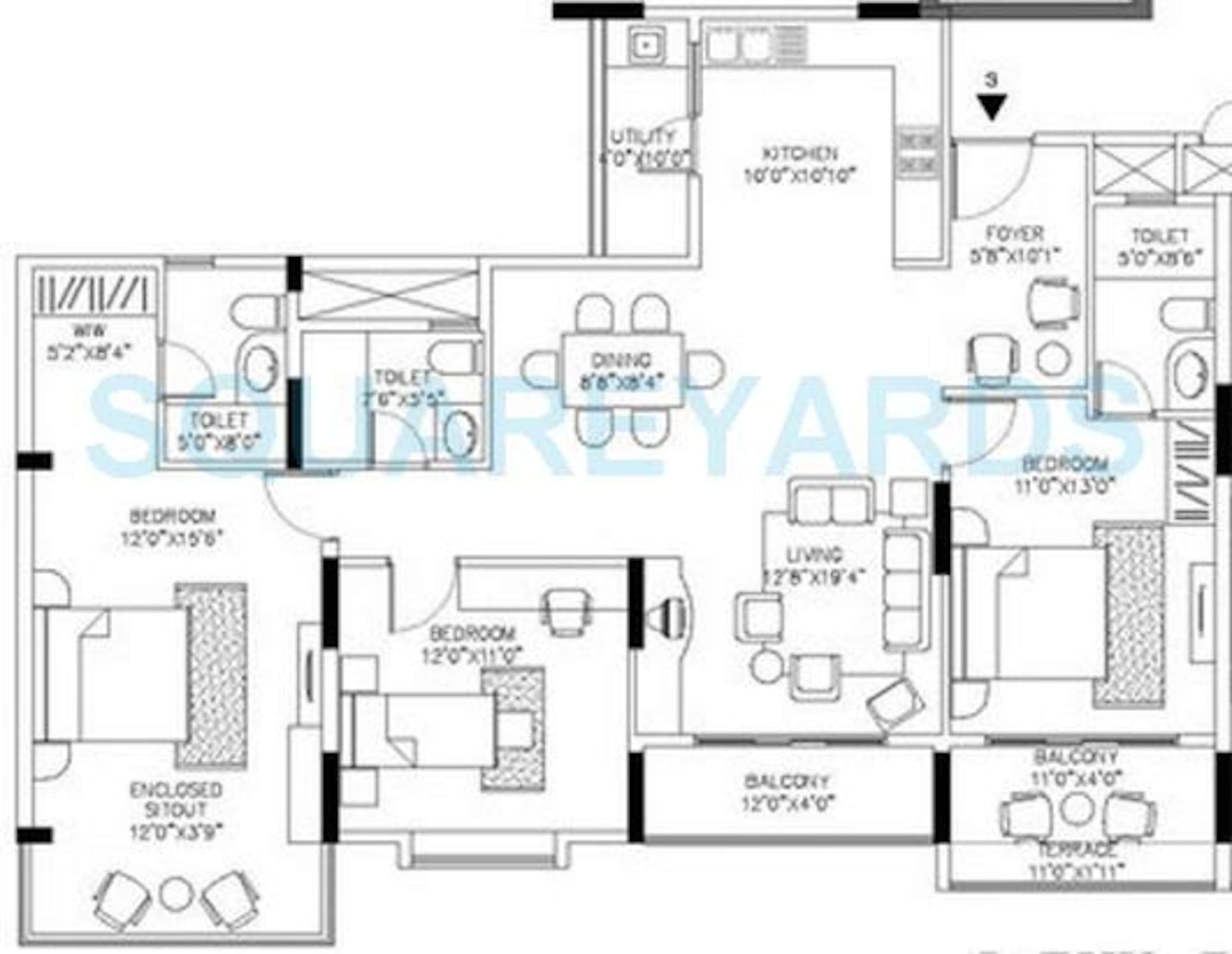 shriram signiaa apartment 3bhk 1620sqft1
