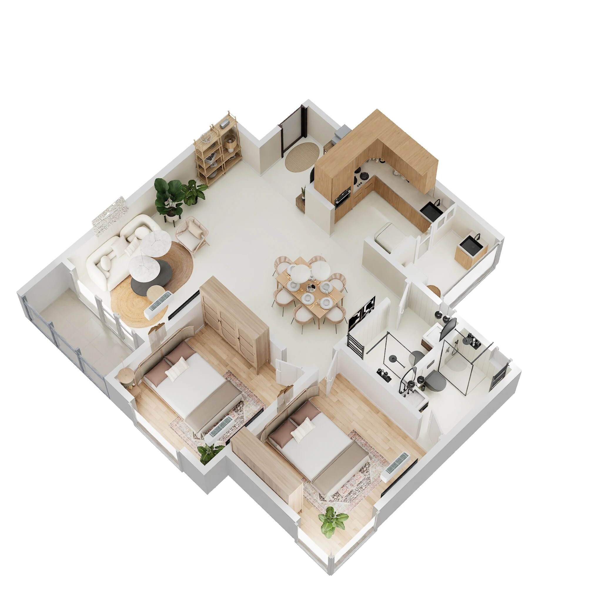 2 BHK 1210 Sq. Ft. Apartment