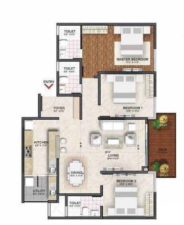  3 BHK Apartment at Shriram Southern Crest, Jp Nagar – for Sale