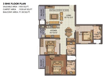  3 BHK Apartment at Shriram Summitt, Electronic City Phase I – for Rent