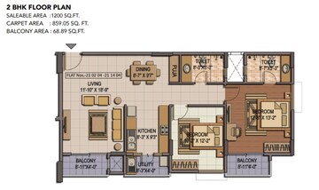  2 BHK Apartment at Shriram Summitt, Electronic City Phase I – for Rent