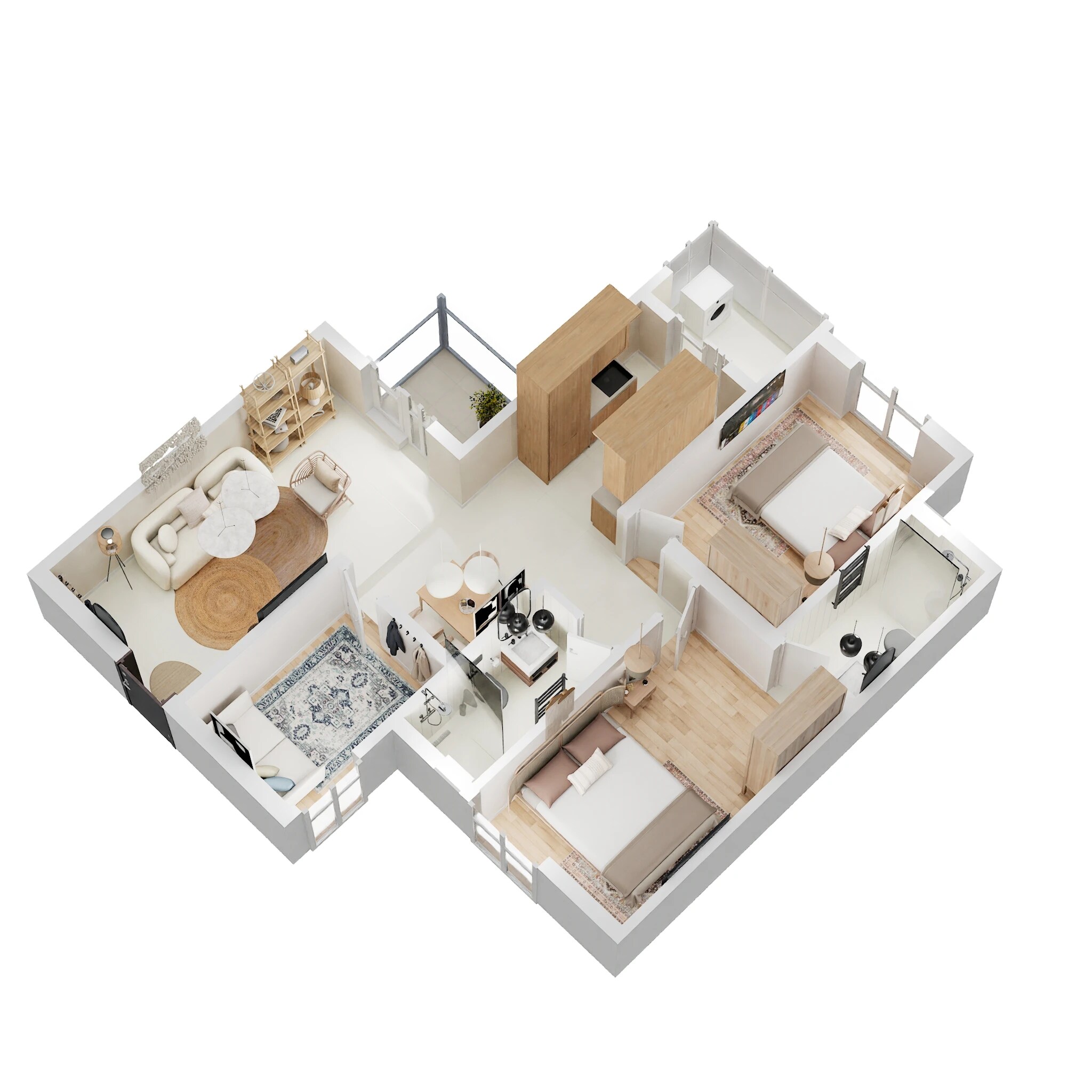 2 BHK 1034 Sq. Ft. Apartment