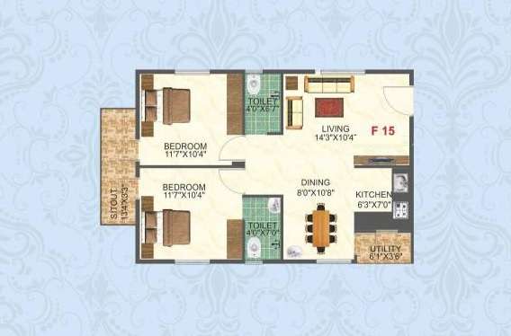 2 BHK 1115 Sq. Ft. Apartment in Siddartha Solitaire