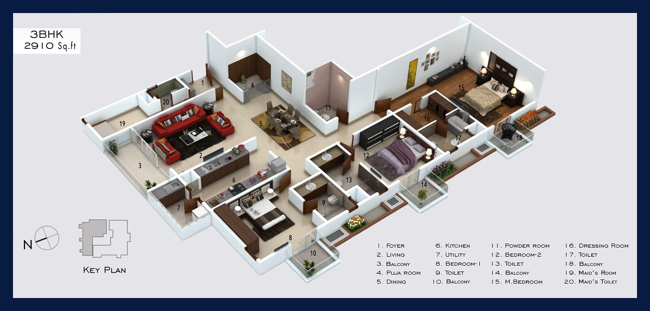 Siddh Shekha Marquis 3 BHK Layout