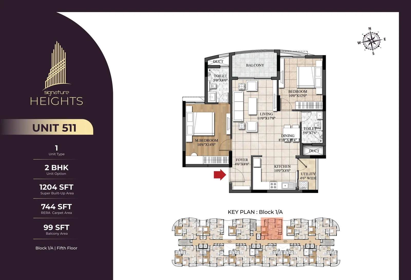 2 BHK 1204 Sq. Ft. Apartment in Signature Heights Bengaluru