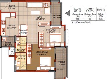  2 BHK Apartment at Sipani Veiveza, Electronic City Phase I – for Sale