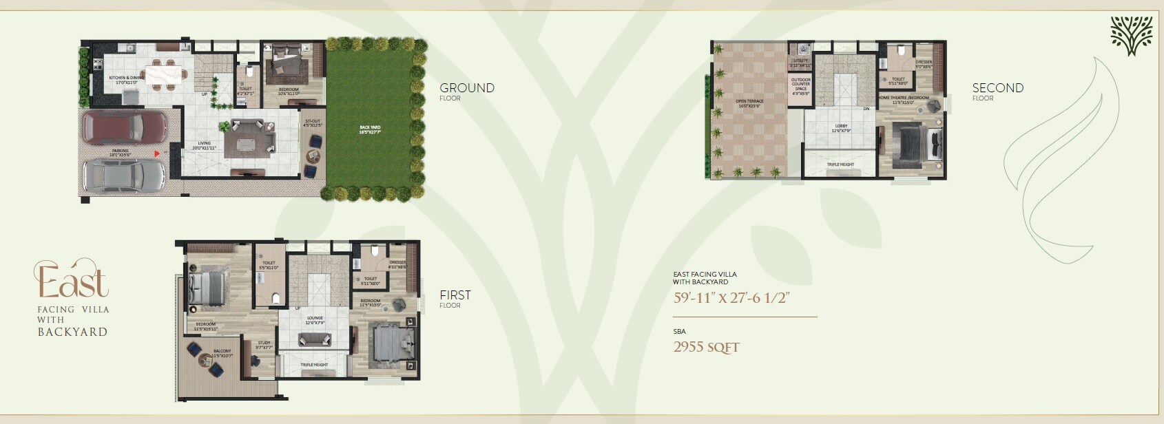 4 BHK 2955 Sq. Ft. Villa
