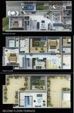 SJR Primecorp Crystal Cove 3 BHK Layout