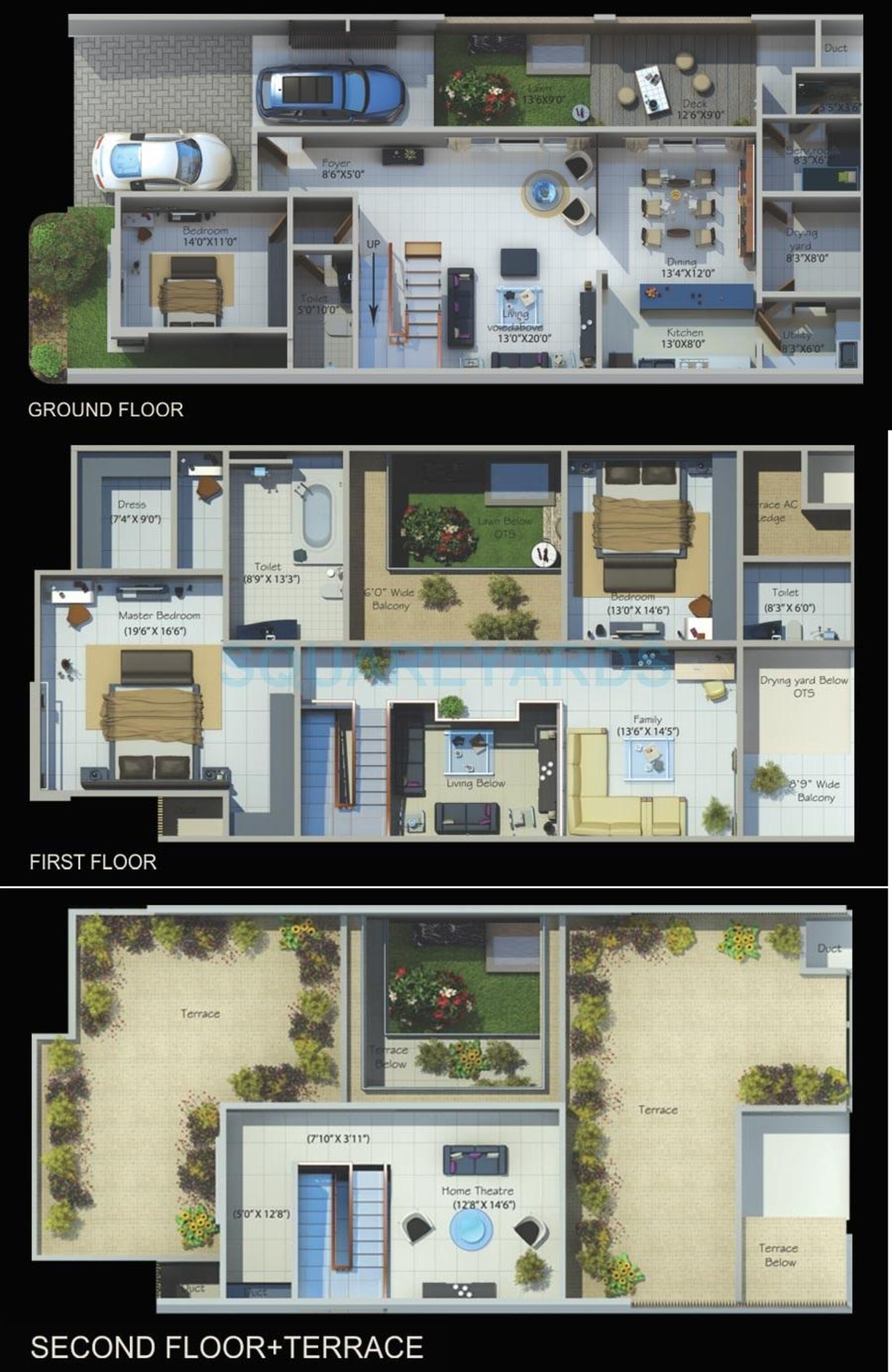 sjr primecorp crystal cove villa 3bhk 3510sqft1