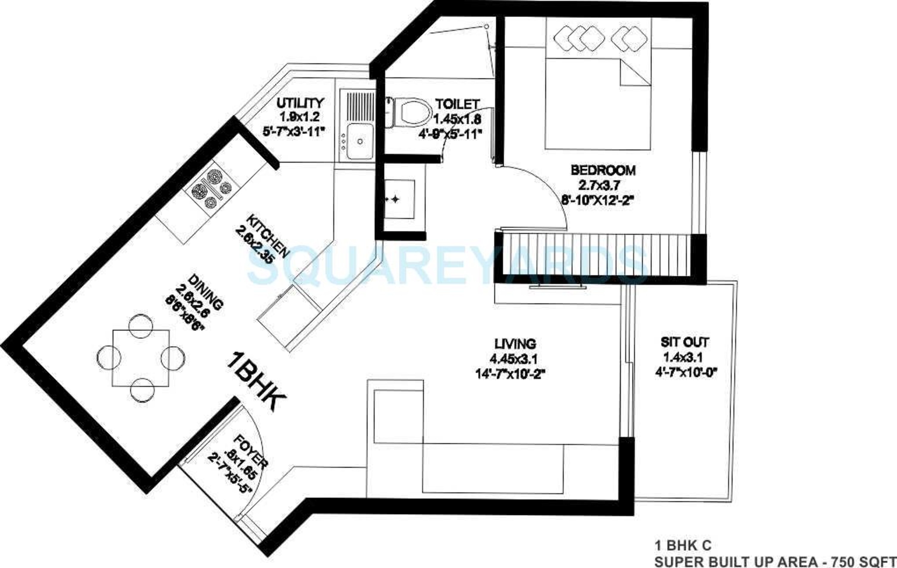 sjr primecorp fiesta homes apartment 1bhk 752sqft1