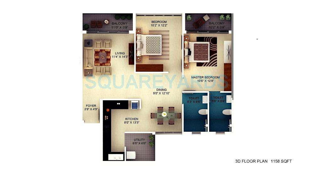 sjr primecorp mayfair residences apartment 2bhk 1158sqft1