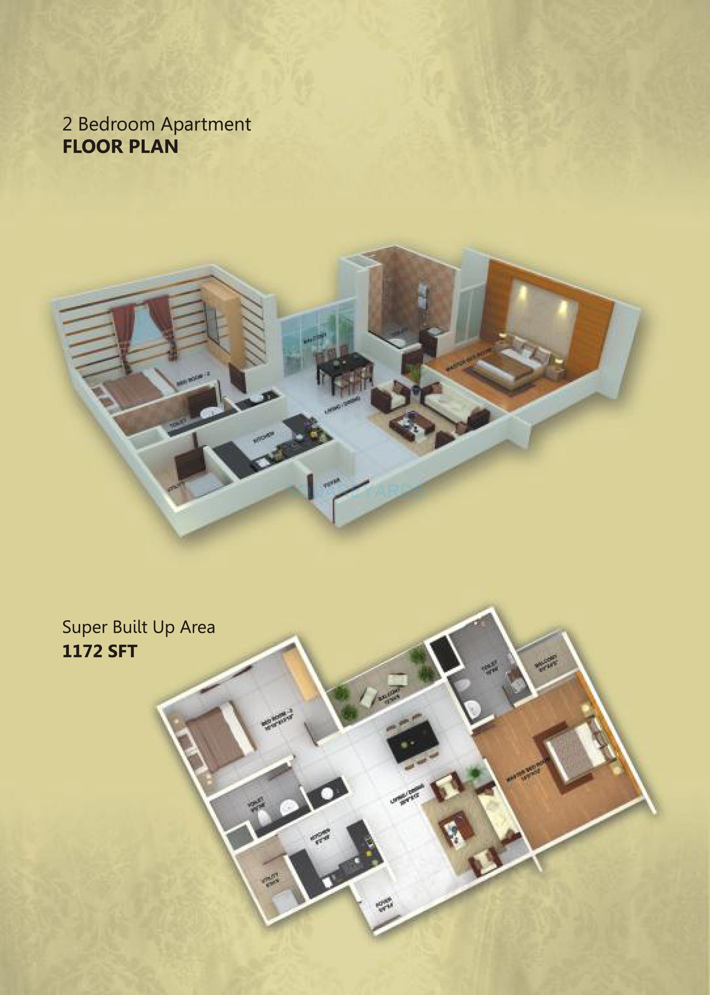 2 BHK 1172 Sq. Ft. Apartment