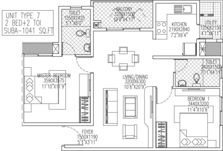 skylark royaume apartment 2bhk 1041sqft 1