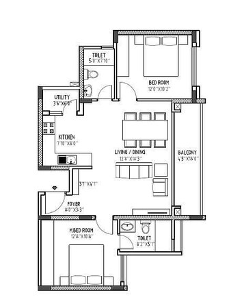 2 BHK Apartment For Resale in SLV Central Park Whitefield Bangalore  7495326