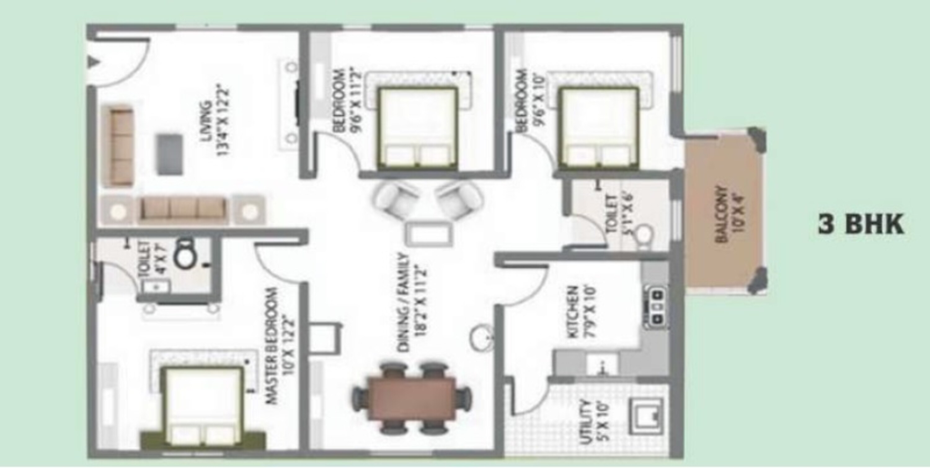 slv commanders green city apartment 2 bhk 1095sqft 20233609153655