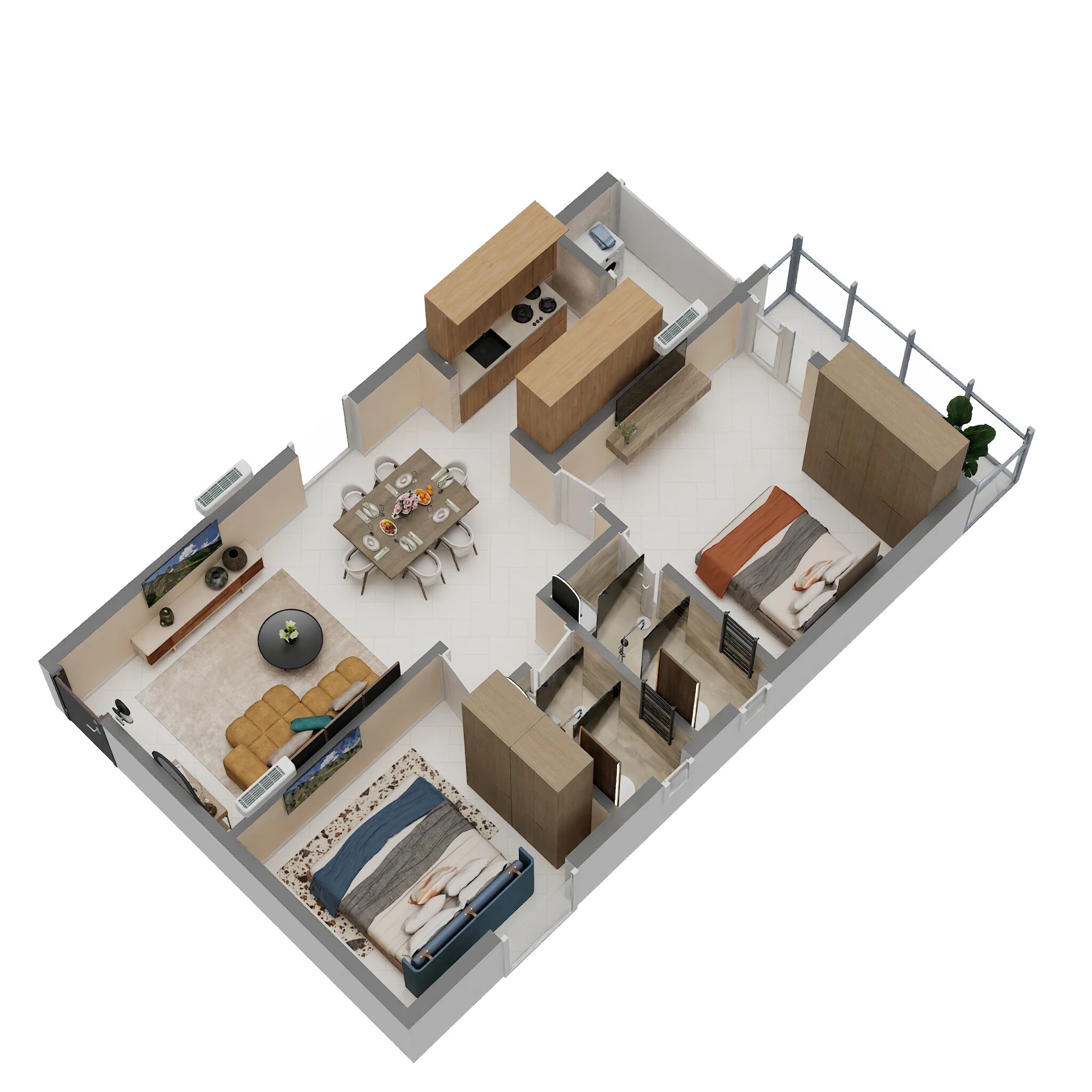 2 BHK 1105 Sq. Ft. Apartment