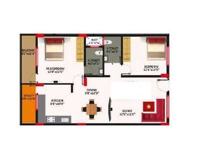 SLV Parkview 2 BHK Layout