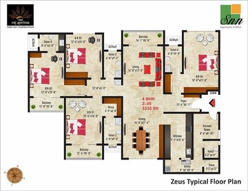  4 BHK Apartment at SNN Raj Spiritua, Jp Nagar – for Rent