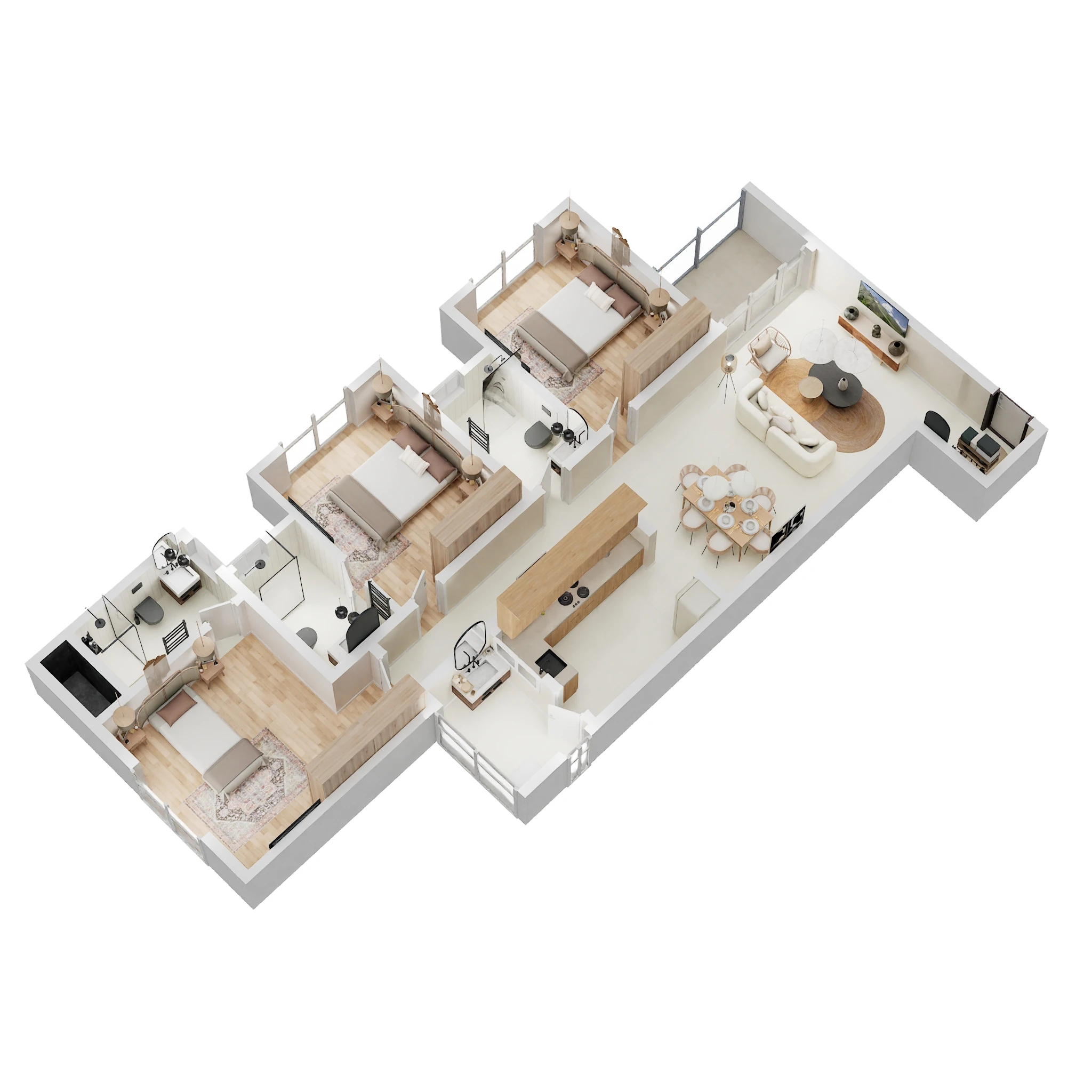 3 BHK 1682 Sq. Ft. Apartment in Sobha Athena