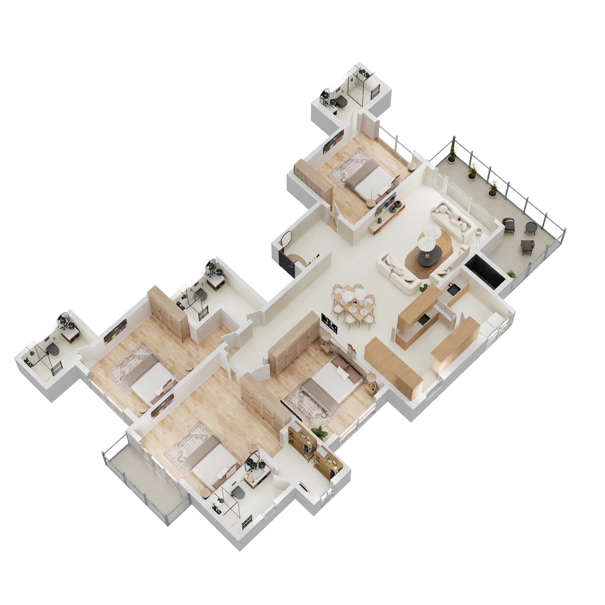 4 BHK 2402 Sq. Ft. Apartment