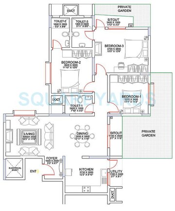  3 BHK Apartment at Sobha Chrysanthemum, Thanisandra – for Sale