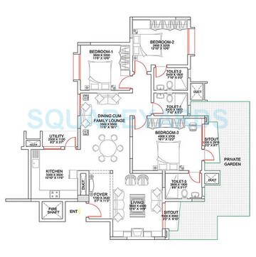  3 BHK Apartment at Sobha Chrysanthemum, Thanisandra – for Rent