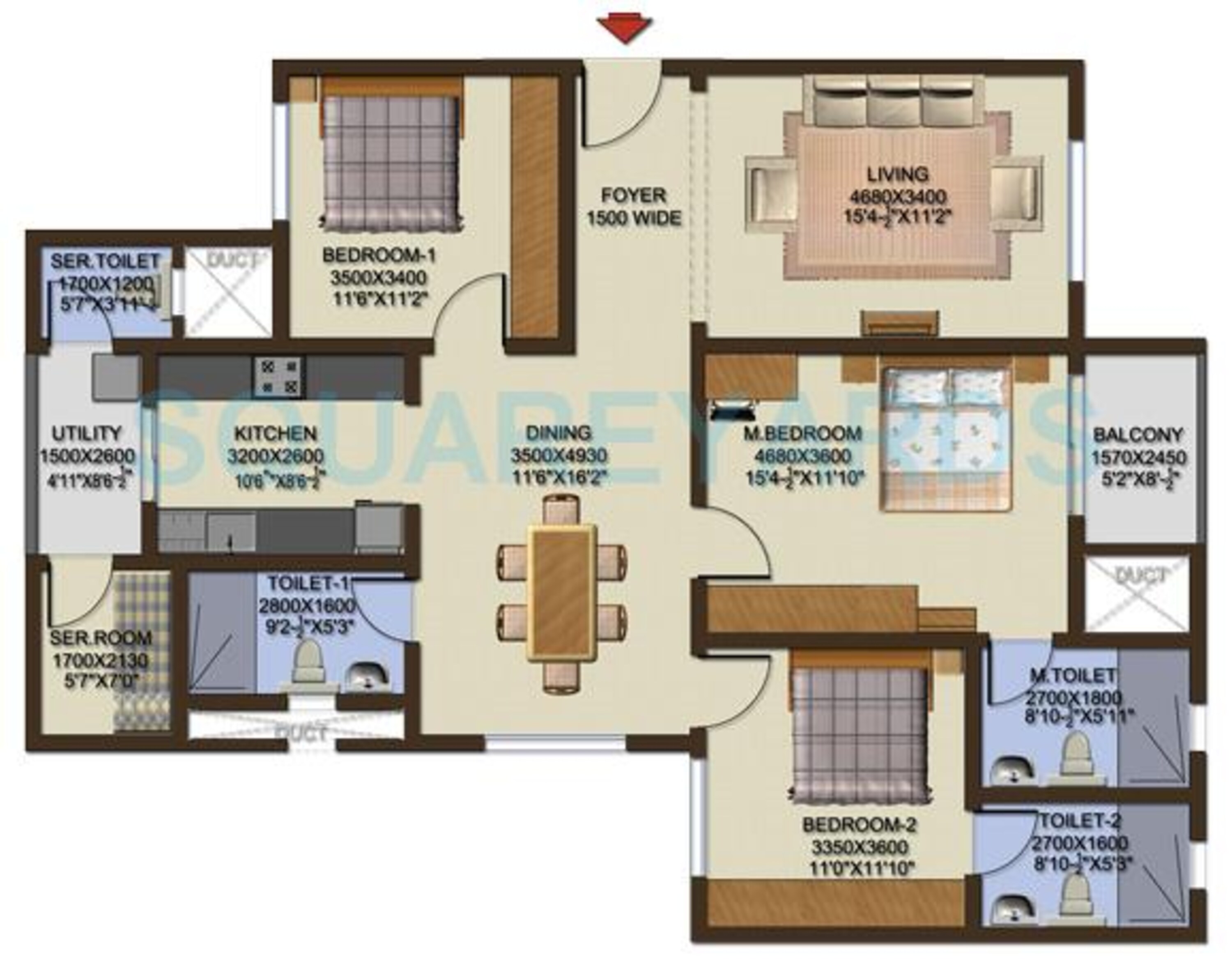 sobha cinnamon apartment 3bhk 1692sqft1
