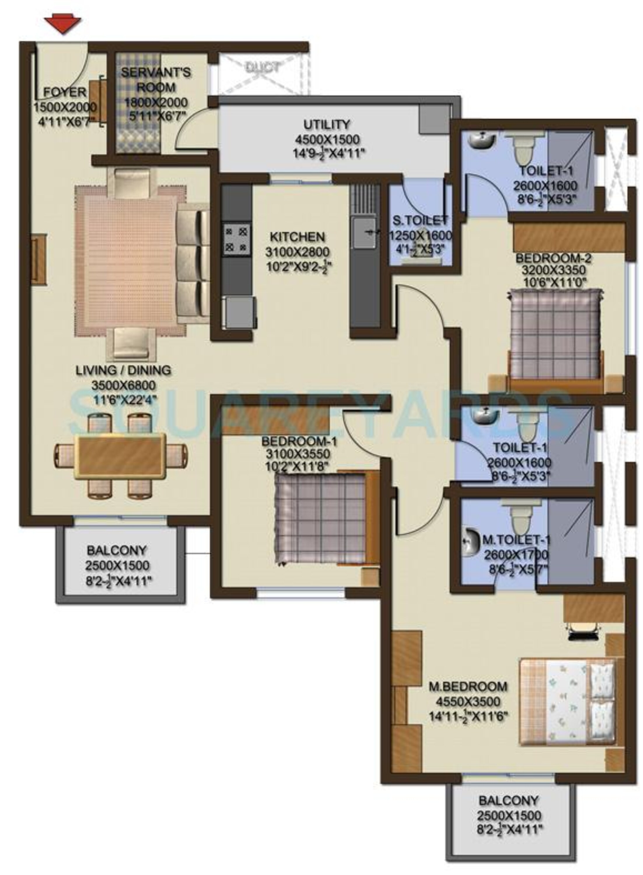 sobha cinnamon apartment 3bhk 1710sqft1