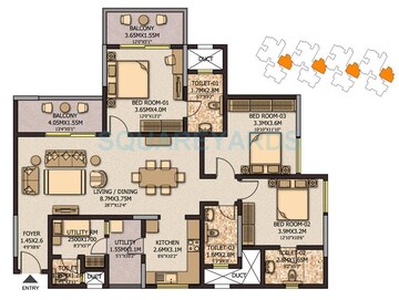  3 BHK Apartment at Sobha City Casa Serenita, Kannur – for Rent