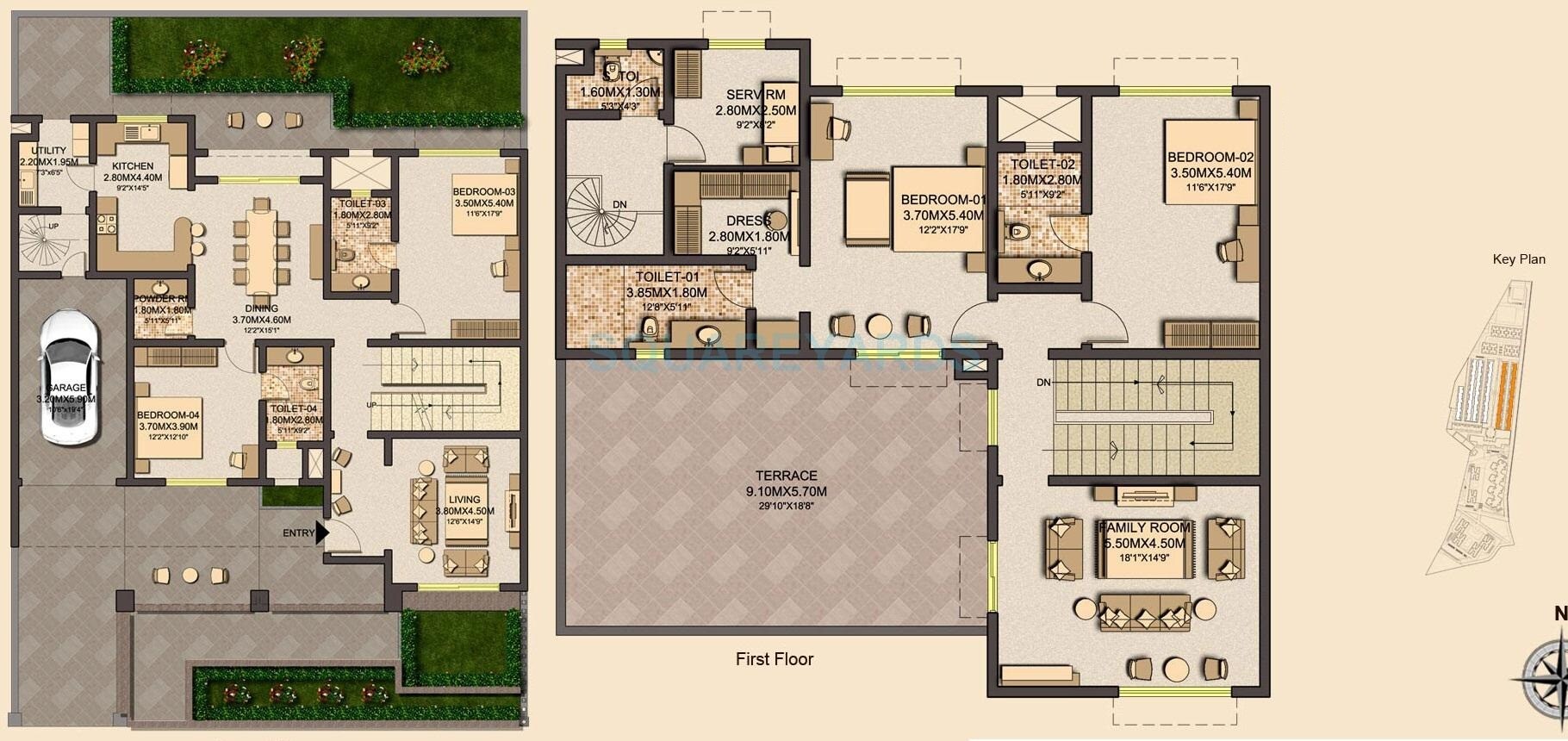 4 BHK 3735 Sq. Ft. Villa