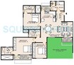 Sobha Dahlia 3 BHK Layout